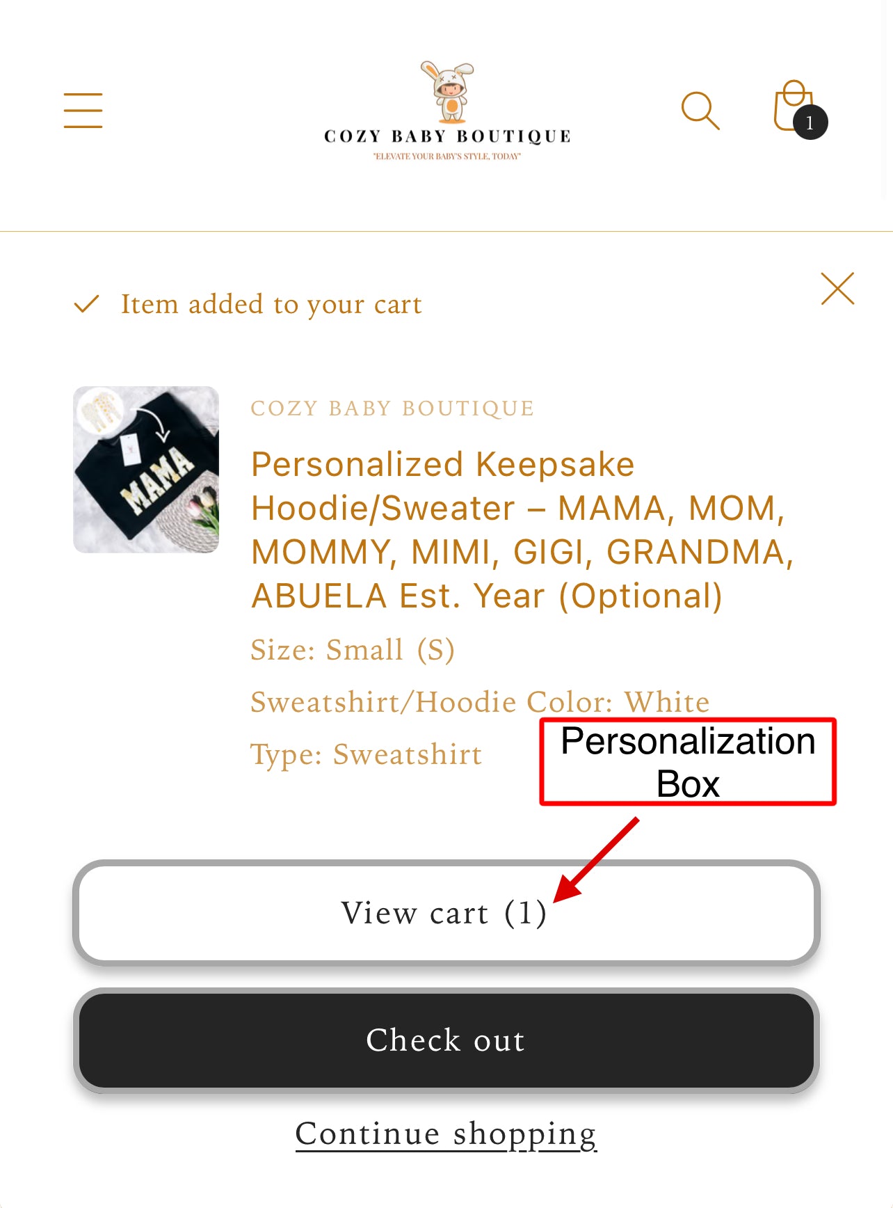Personalized Keepsake Hoodie/Sweater – MAMA, MOM, GIGI, ABUELA + Optional “Est. Year”