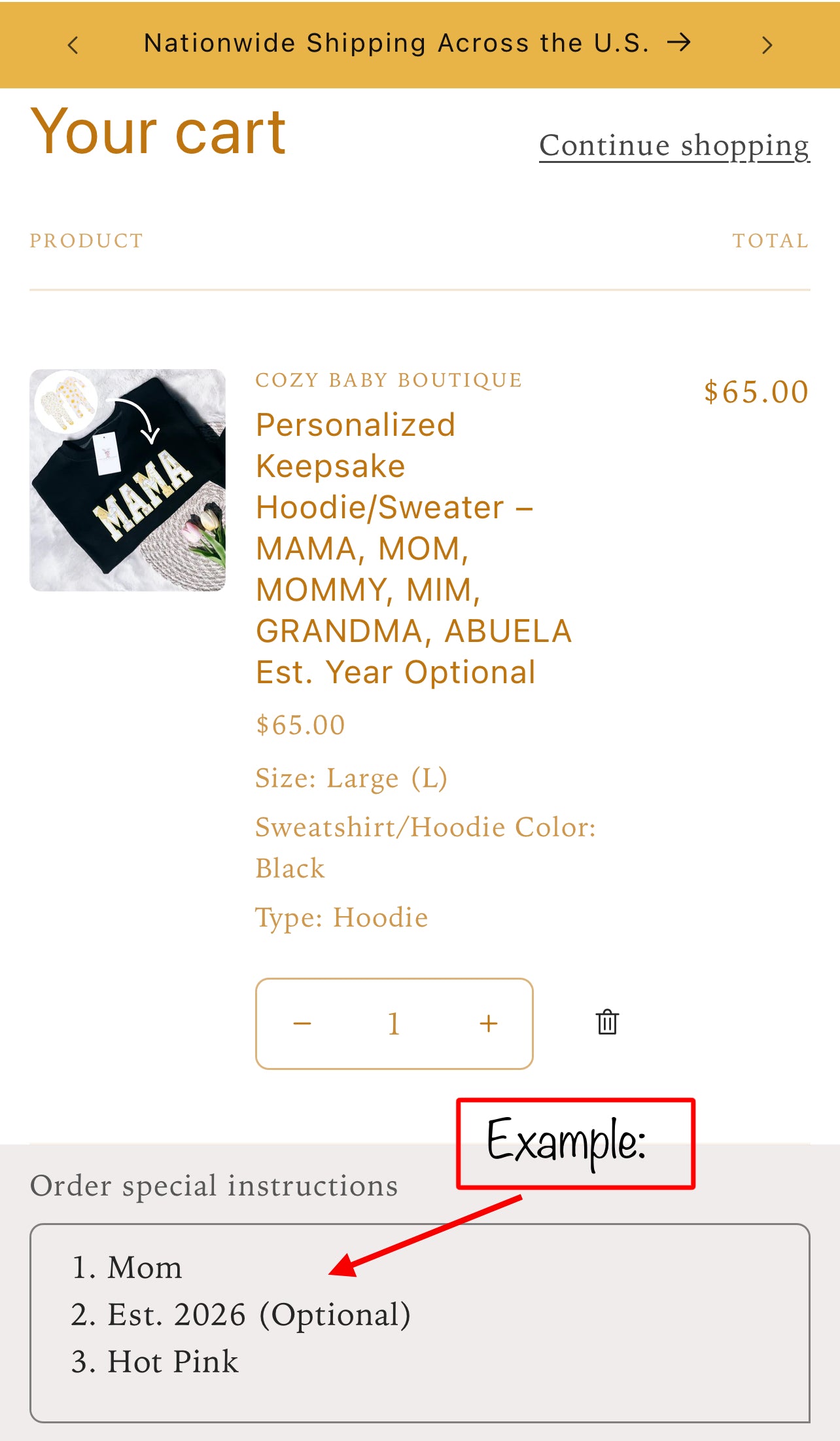 Personalized Keepsake Hoodie/Sweater – MAMA, MOM, GIGI, ABUELA + Optional “Est. Year”