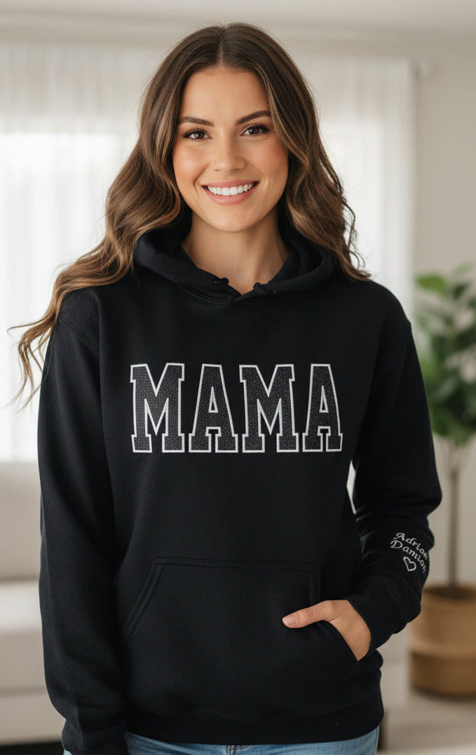 MAMA Sparkle Glitter Hoodie