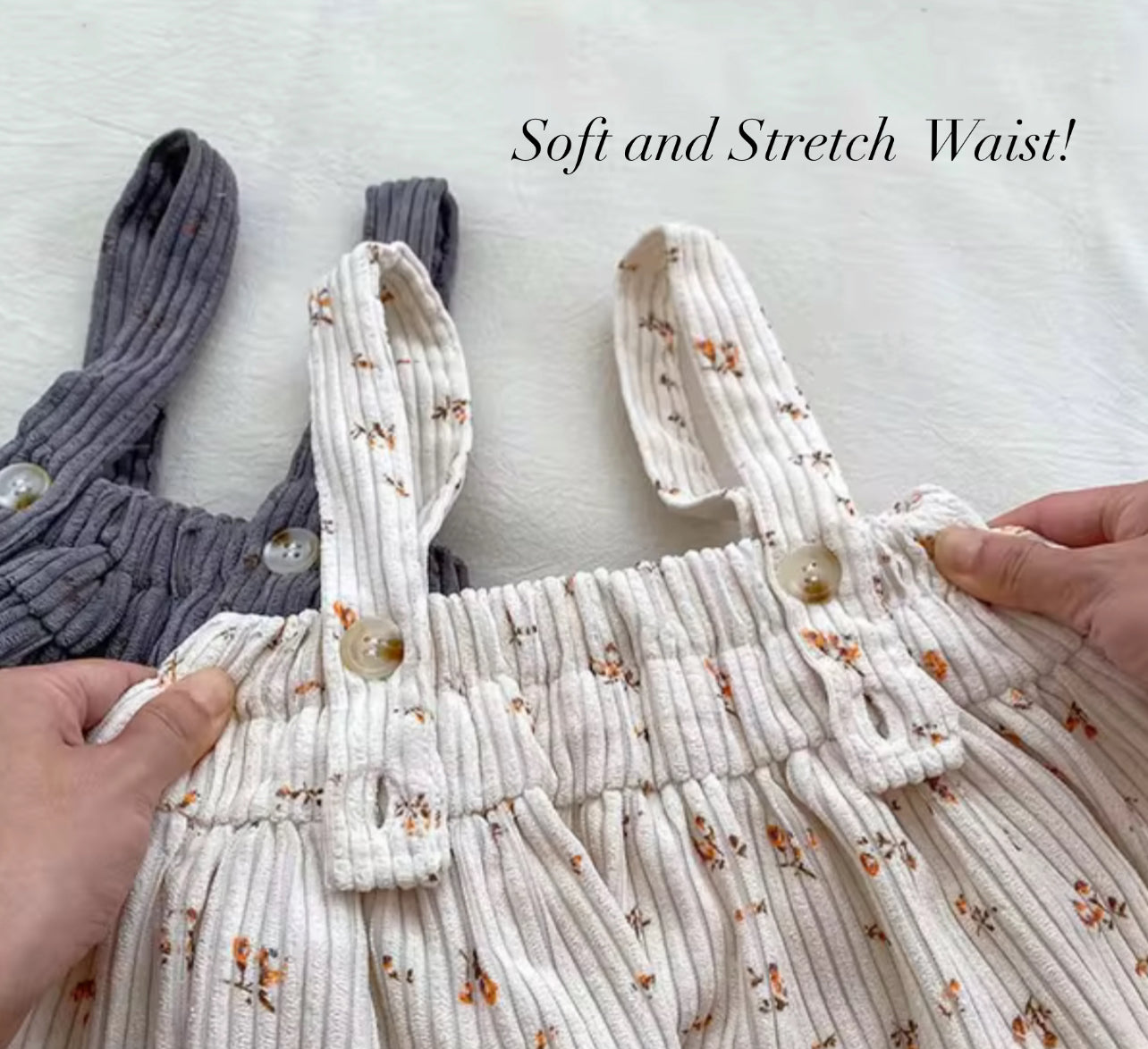 Corduroy Suspenders Baby Skirt Romper