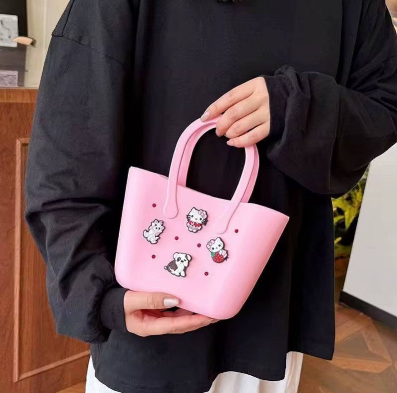 Silicone Customizable Beach Handbag (Charms Sold Separately)