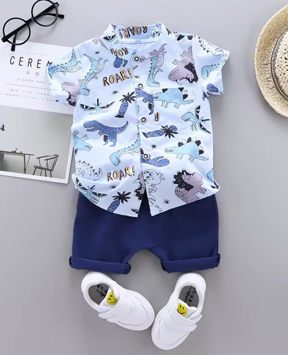 Baby Dinosaur Shirt and Shorts 2-Piece