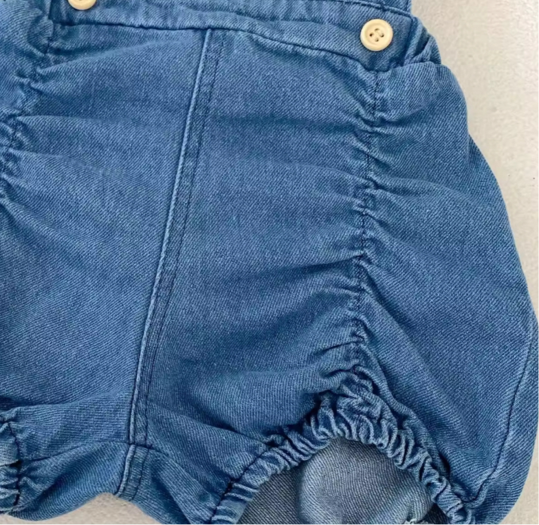 Girl Denim Bubble Romper