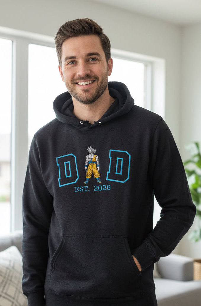 Embroidered Goku DAD Sweatshirt or Hoodie