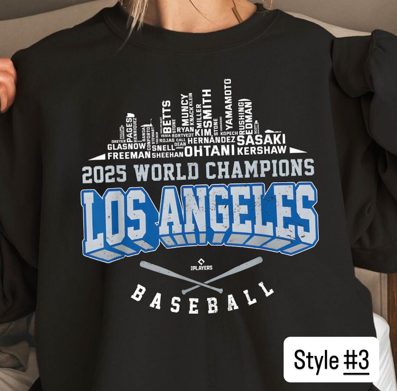 Retro Baseball Champions T-Shirt Blue & Gold “Back to Back Wins” Graphic