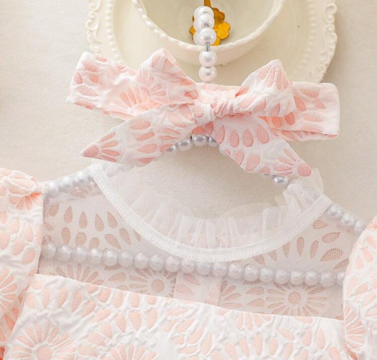 Baby Girl Floral Ruffle Sleeve Dress with Matching Headband Cute Short Sleeve Outfit for Everyday Wear & Special Occasions