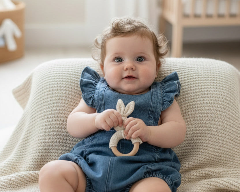 Personalized Denim Bubble Romper
