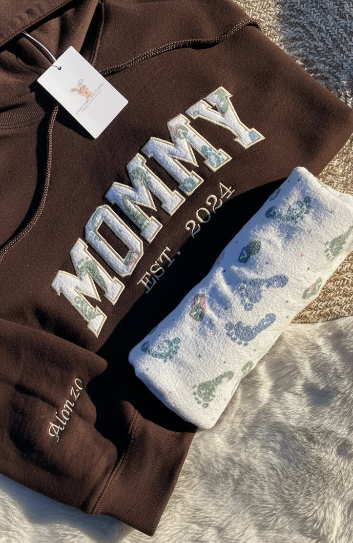 Keepsake Baby Blanket Appliqué Mom Hoodie