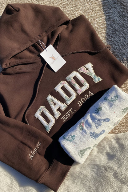 Baby Blanket Appliqué DAD Keepsake Hoodie