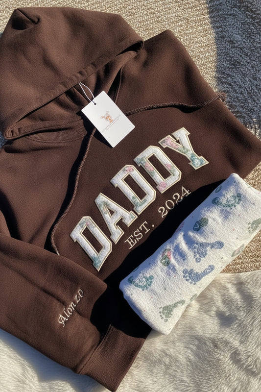 Baby Blanket Appliqué DAD Keepsake Hoodie