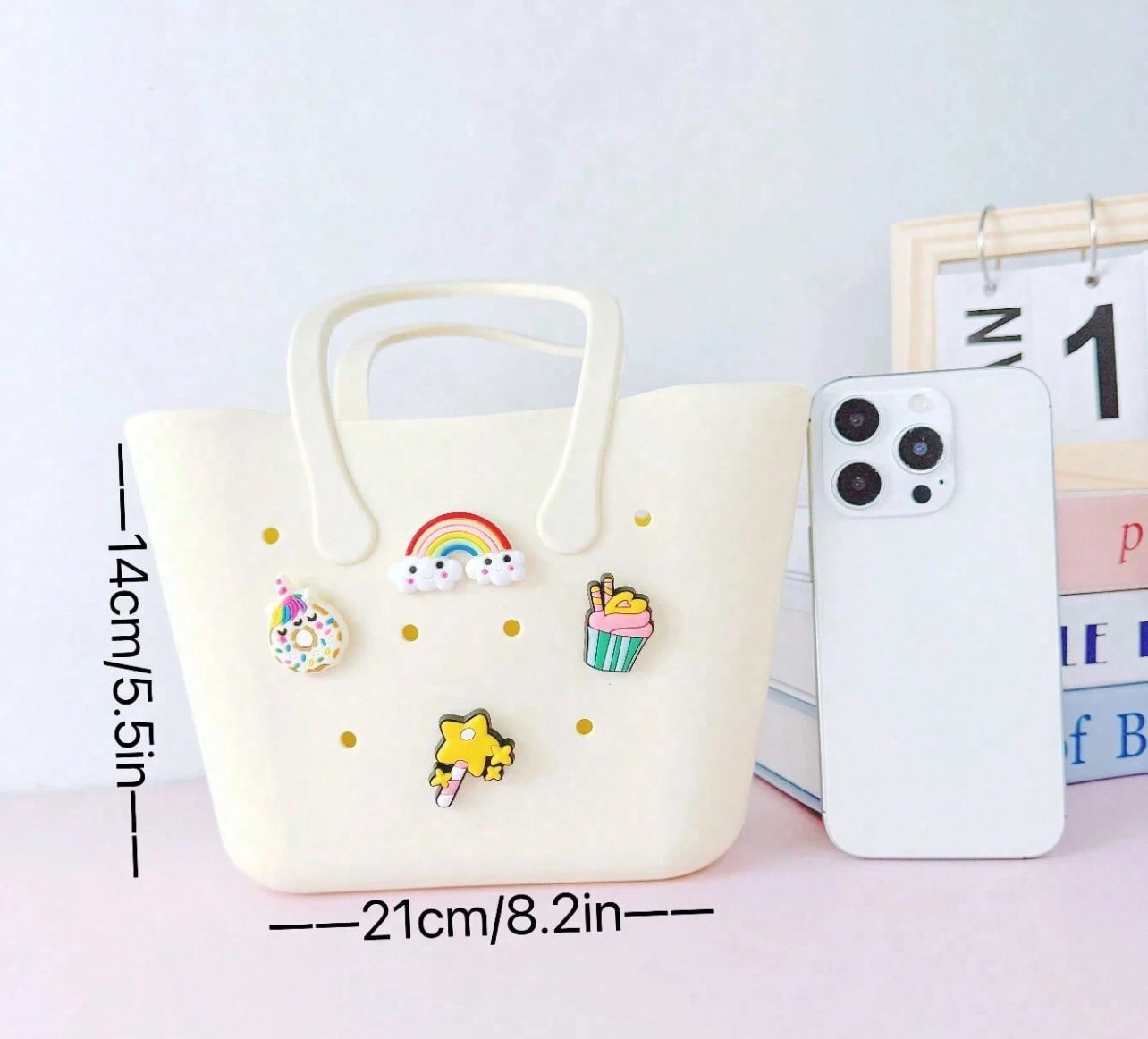 Silicone Customizable Beach Handbag (Charms Sold Separately)