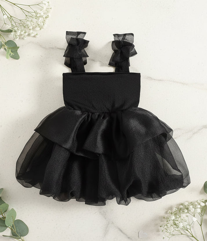 Bow Straps Mesh Tutu Dress