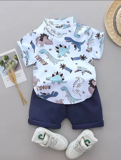 Baby Dinosaur Shirt and Shorts 2-Piece