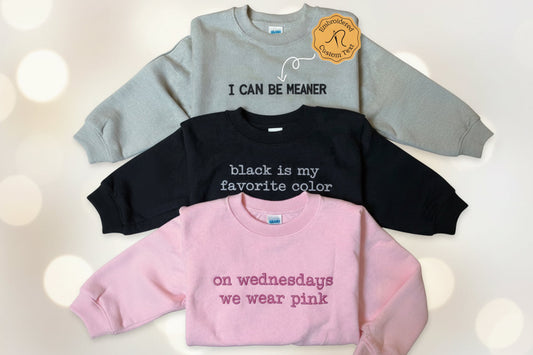 Say It in Stitches – Custom Embroidered Crewneck + Sleeve Name (Optional)