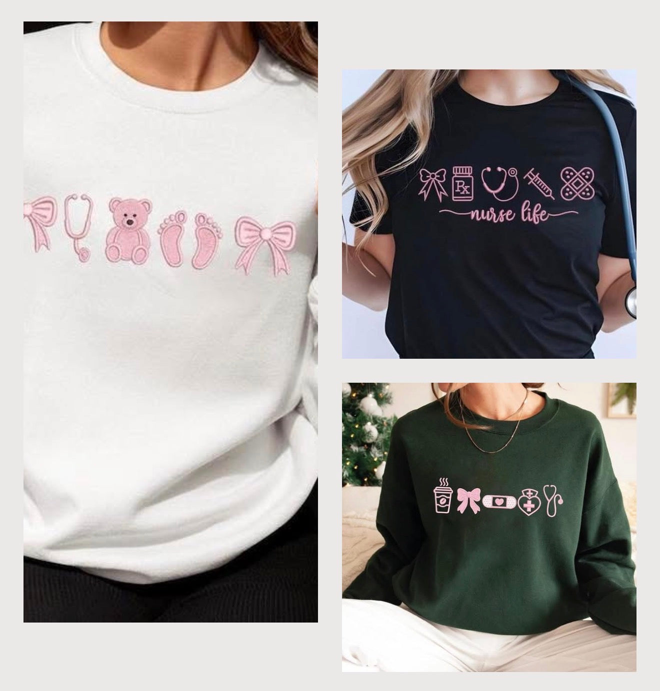 Coquette Nurse Sweatshirt Icons Nurse Gift