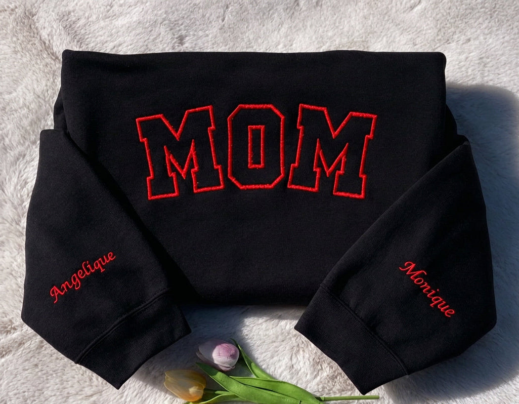 Mom Embroidered Sweatshirt