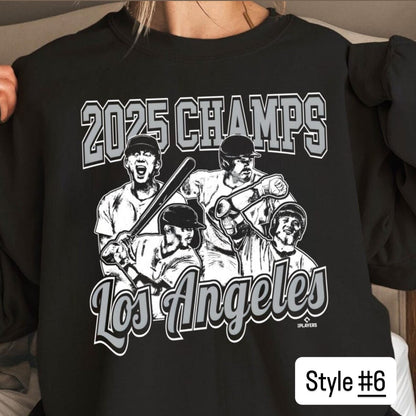 Retro Baseball Champions T-Shirt Blue & Gold “Back to Back Wins” Graphic