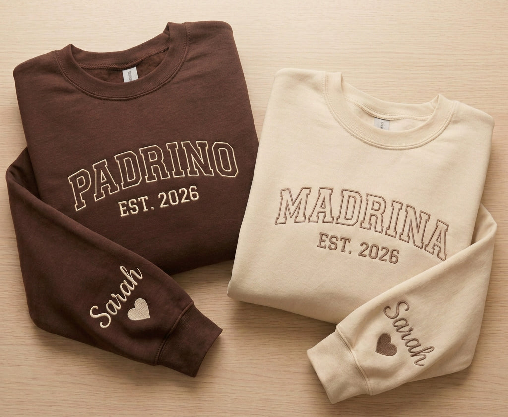 Embroidered Padrinos Sweatshirt or Hoodie