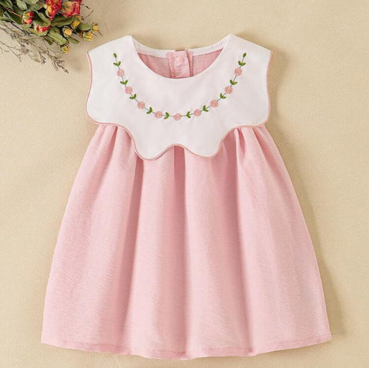 Vintage Baby Girl Princess Dress Embroidered Summer Dress