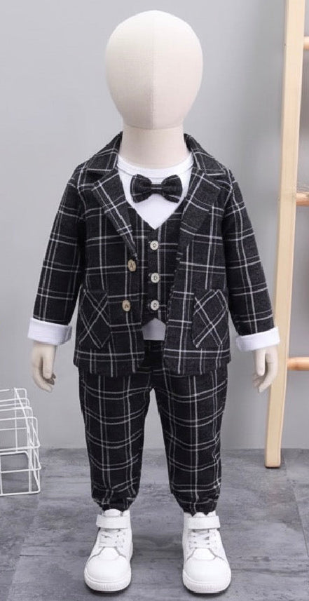 Classic Tuxedo Set Stylish Vest & Pants & Coat