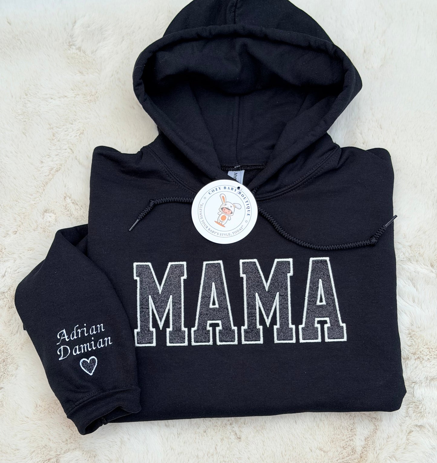 Mama Sparkle Glitter Hoodie