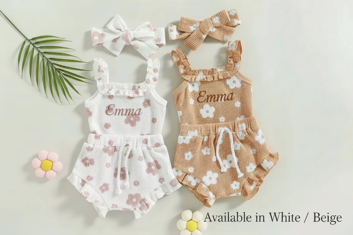 Personalized Floral Romper