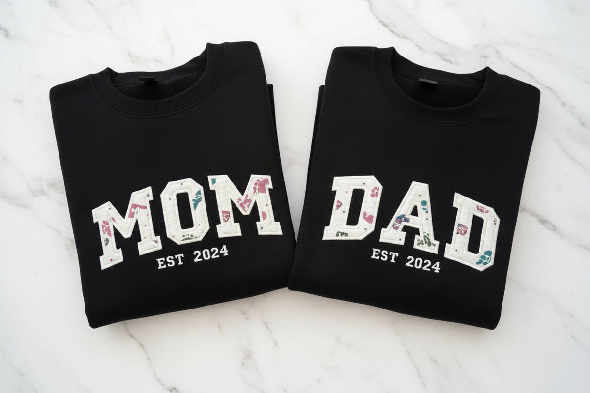 Keepsake Appliqué Mom or Dad Sweatshirt