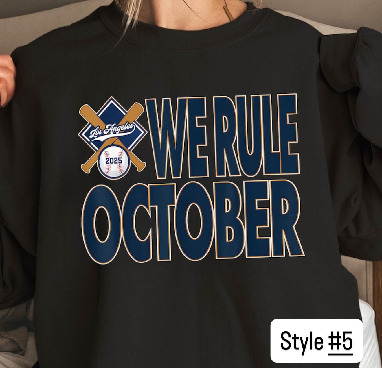 Retro Baseball Champions T-Shirt Blue & Gold “Back to Back Wins” Graphic