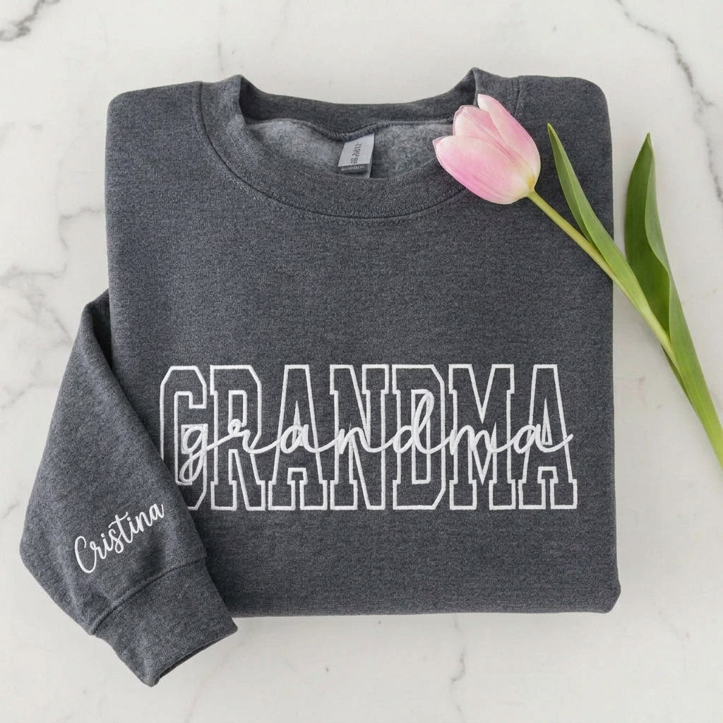 GRANDMA Coquette Embroidered Sweatshirt