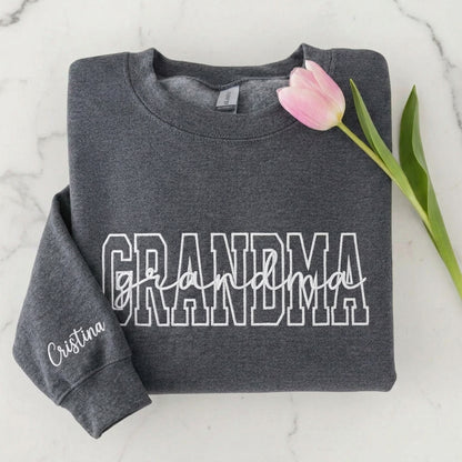 GRANDMA Coquette Embroidered Sweatshirt