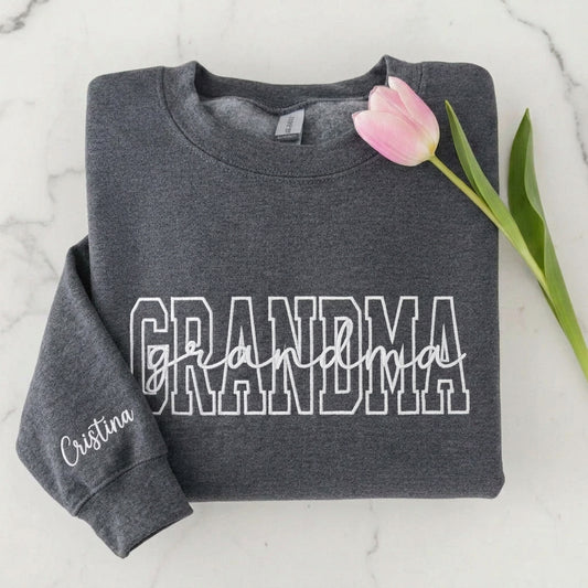 GRANDMA Coquette Embroidered Sweatshirt