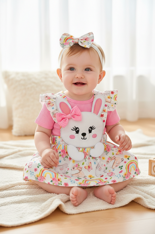 3-Piece Easter Romper, Dress & Headband