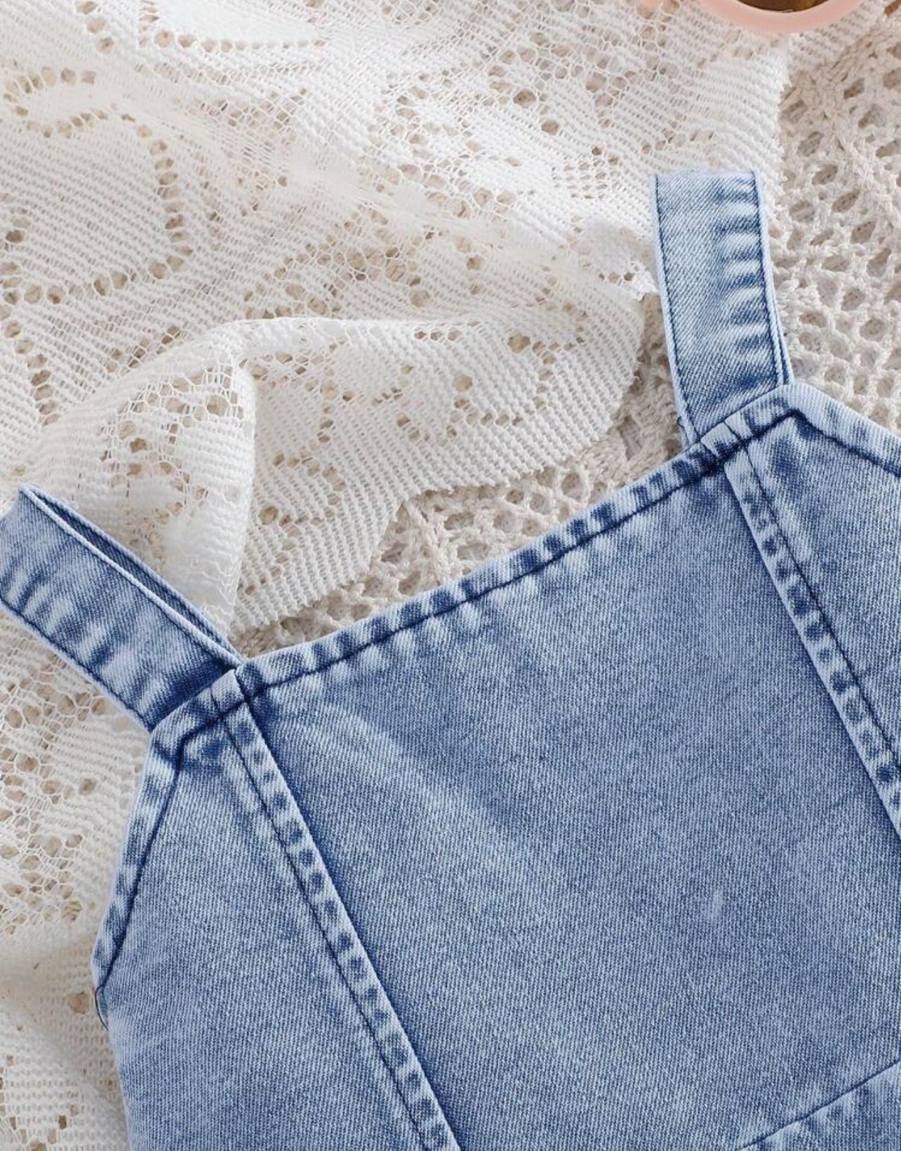 Toddler Girl Denim Overall Dress Casual Summer Spaghetti Strap