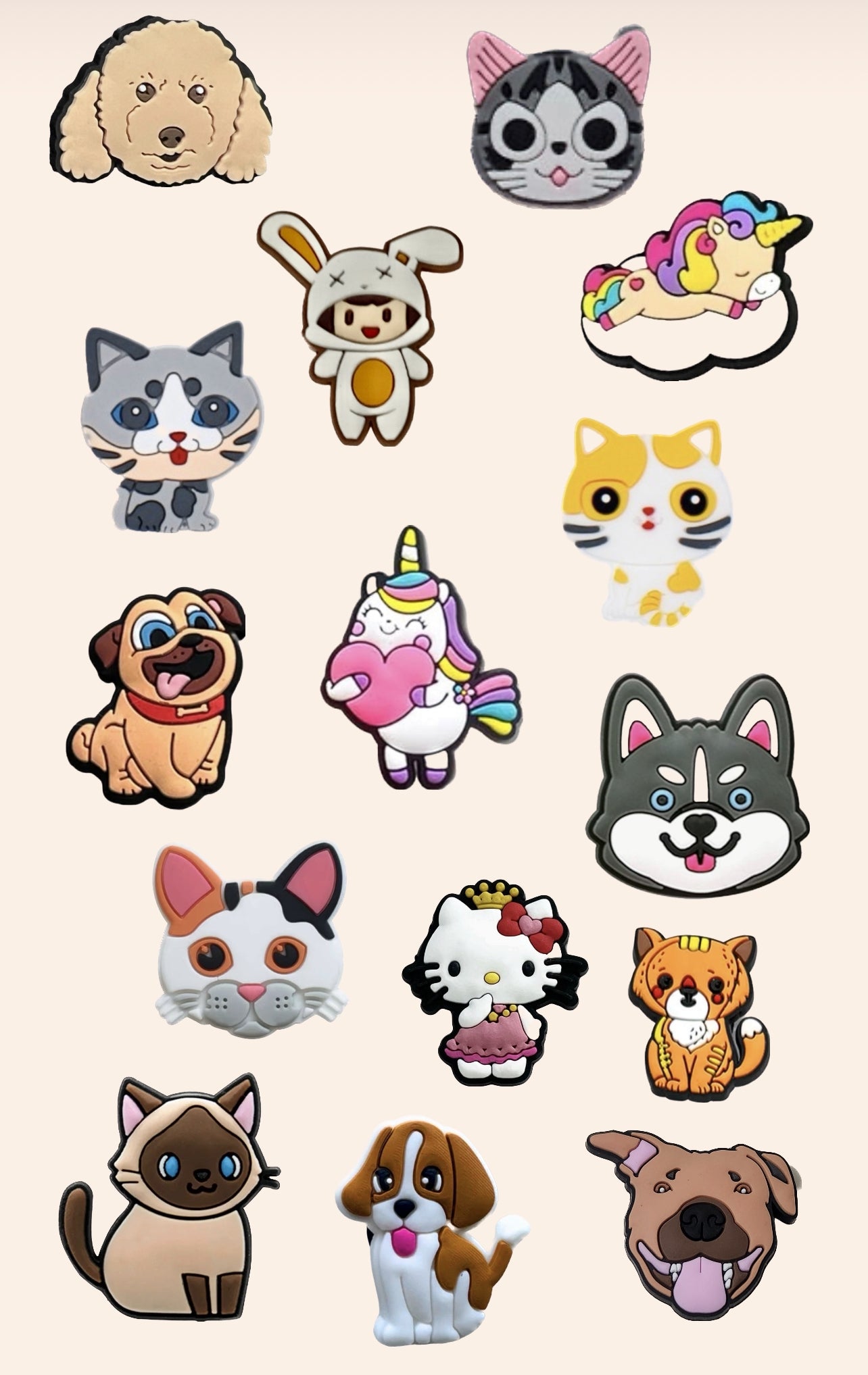 Animals Rubber Shoe Charms