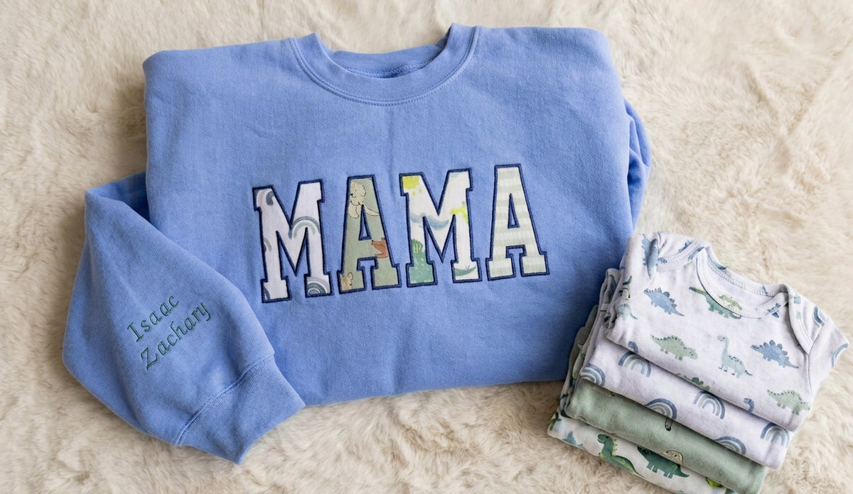 Keepsake Appliqué Mom or Dad Sweatshirt