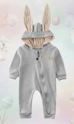 Personalized Name Embroidered Bunny Romper