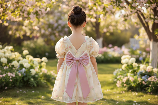 Puff Sleeve Party Dress for Girls Ages 3–8