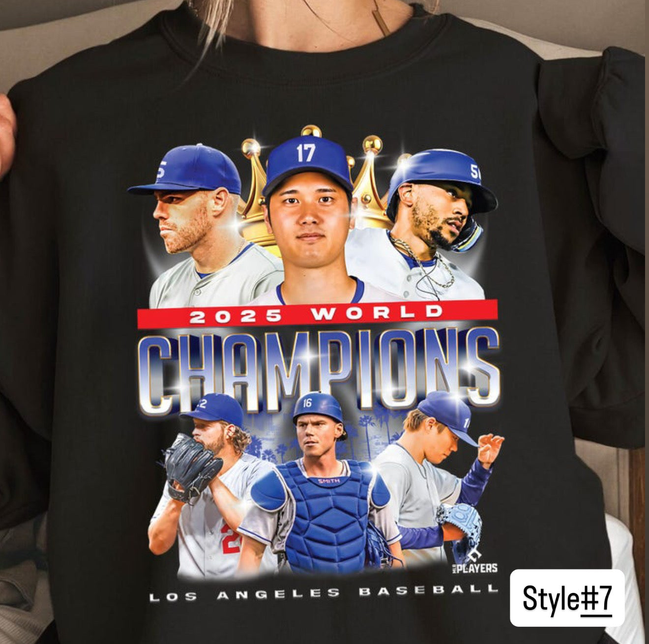 Retro Baseball Champions T-Shirt Blue & Gold “Back to Back Wins” Graphic