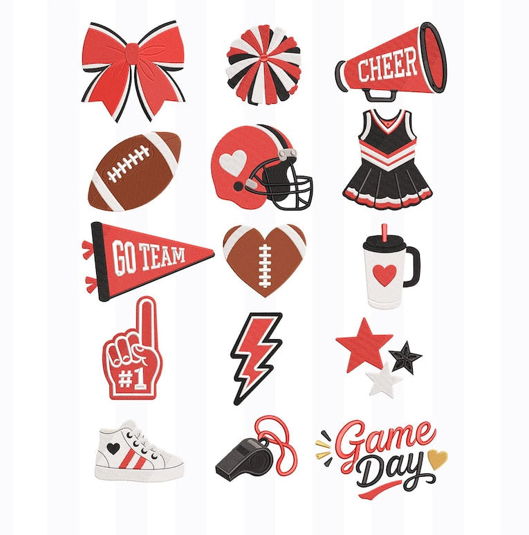 Custom Glitter Team Embroidered Hoodie
