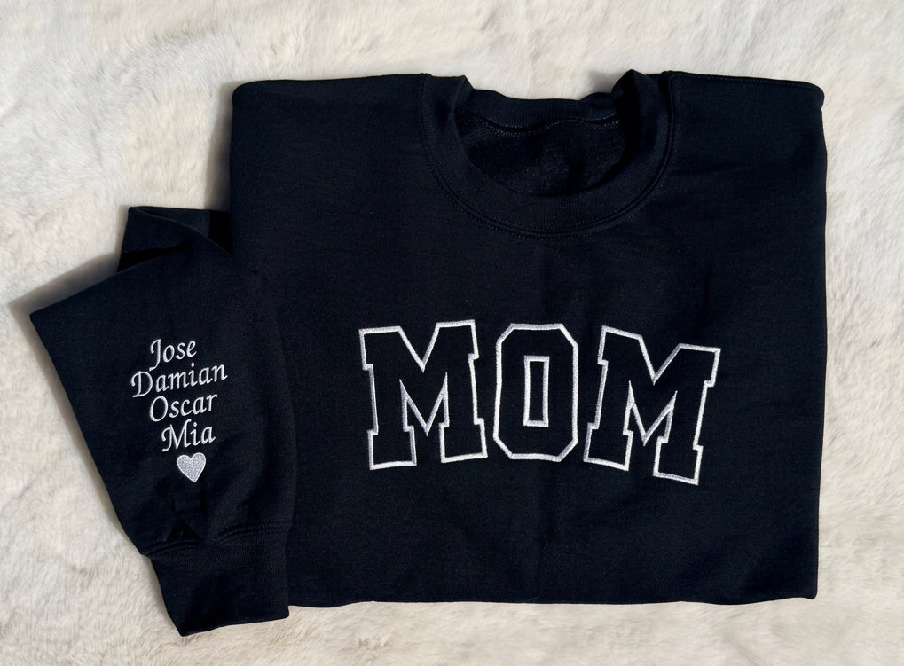 Mom Embroidered Sweatshirt
