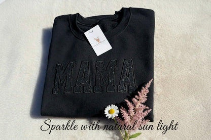 Mama Sparkle Glitter Sweatshirt