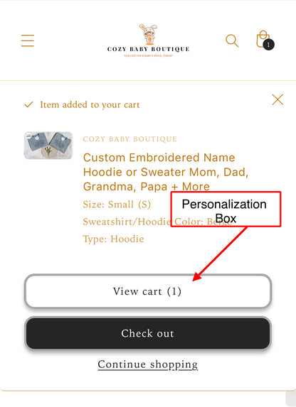 Personalized Embroidered Name Hoodie/Sweater – MOM, DAD, GIGI, WIFEY + EST. Year