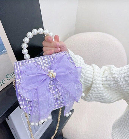 Big Bow Crossbody Pearl Handle Handbag