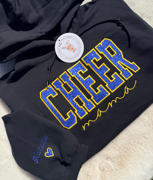 Cheer Custom Mama Glitter Sweatshirt