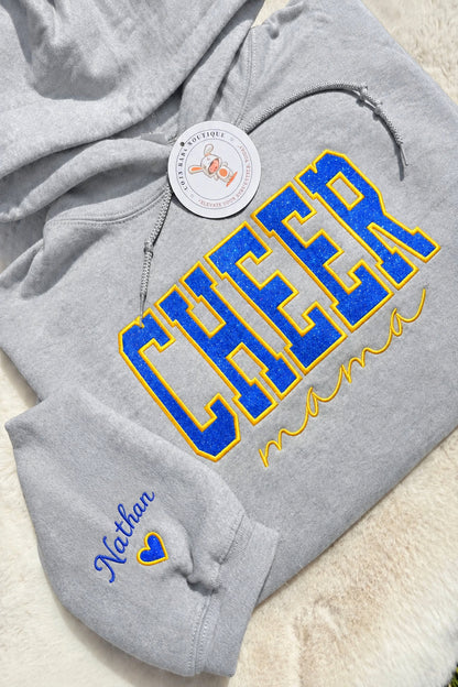 Glitter Cheer Embroidered Sweatshirt