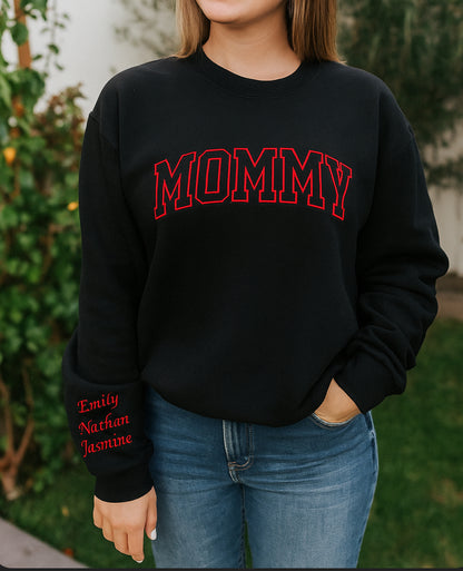 Personalized Mom Embroidered Sweatshirt