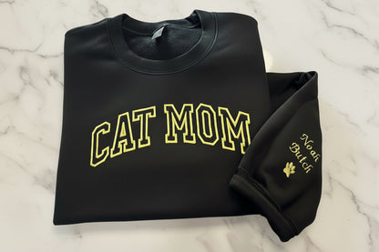 Pet Mom Gift Sweatshirt + Sleeve Name (Optional)