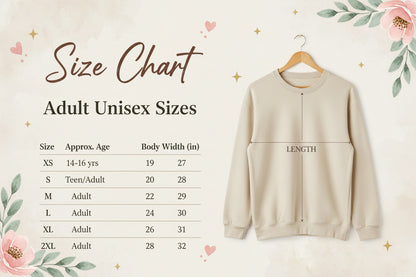 Matching Embroidered Family Sweatshirts DADDY, MOMMY, MIMI Design Adult & Toddler