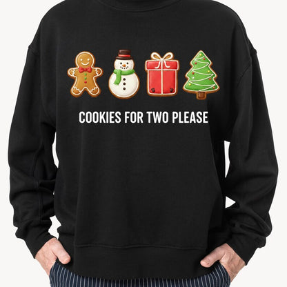 “Cookies for Two Please” Maternity Christmas Shirt | Cute Holiday Pregnancy Reveal Tee