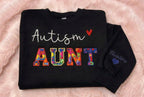 Autism Aunt Embroidered Sweatshirt